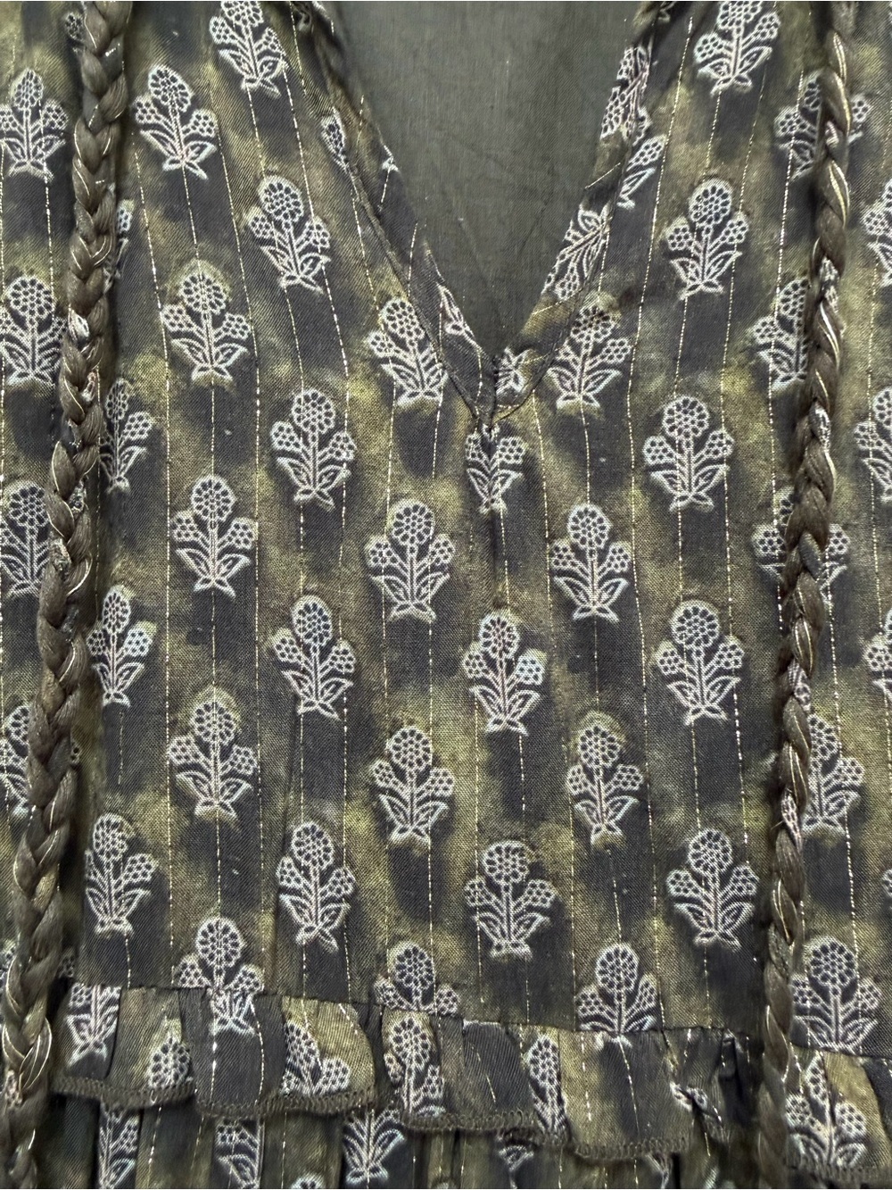 NATURAL LIFE Charcoal Floral Tiered Maxi Dress - Picture 3 of 6